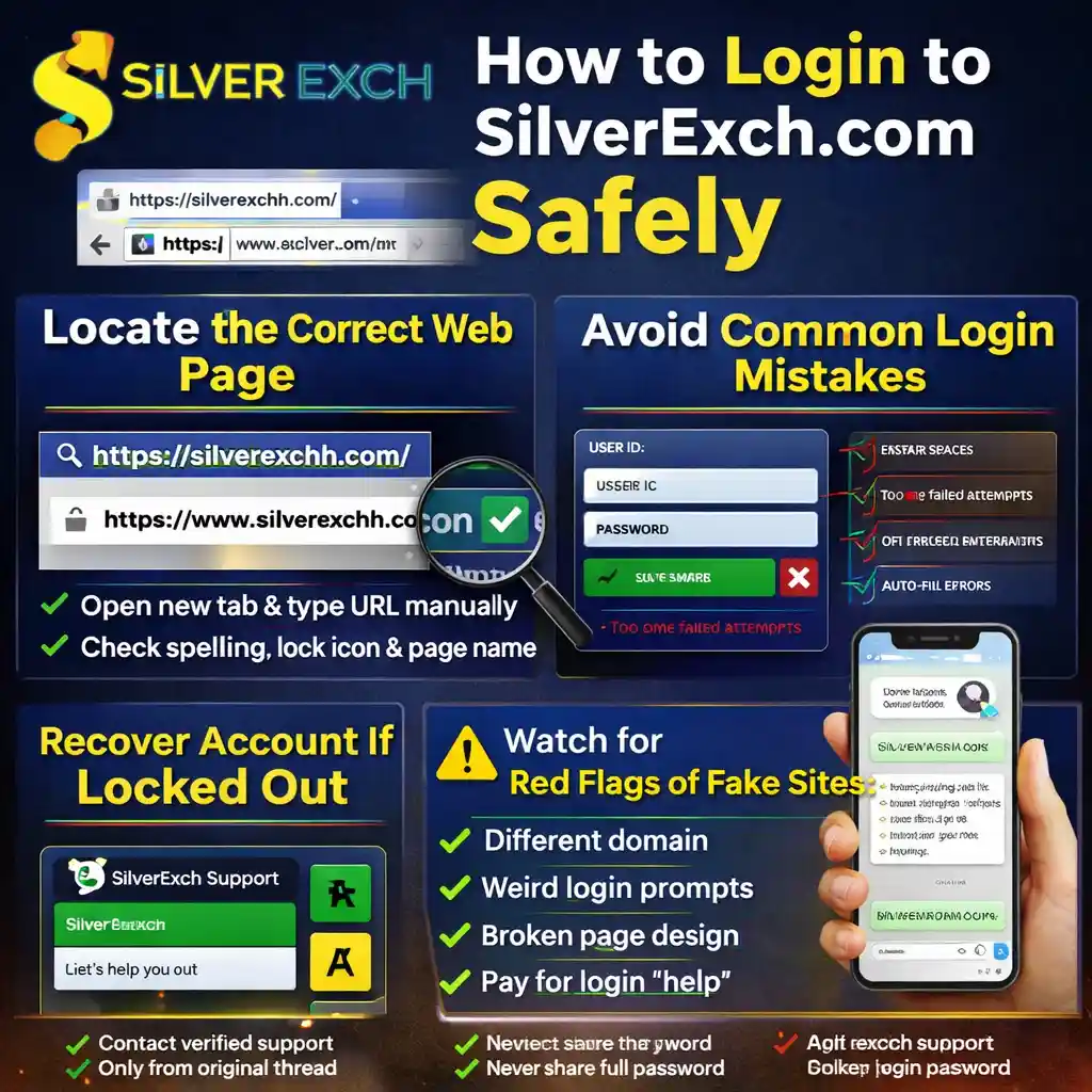 There are three parts to successfully logging into the SilverEXCH web site